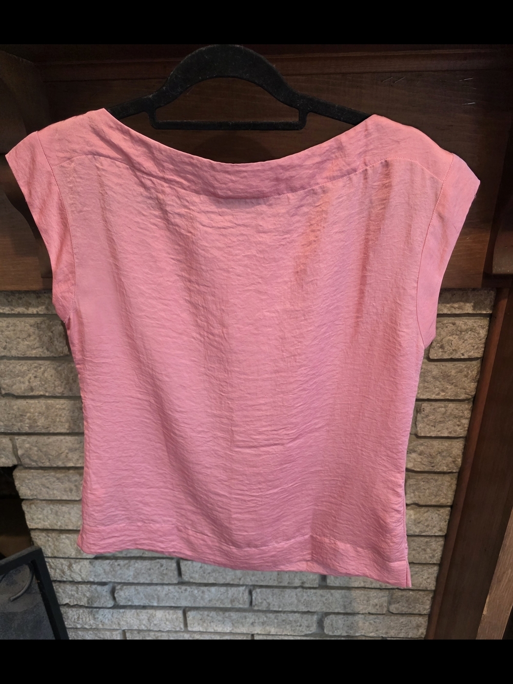 Talbots Pink Short Sleeve Crinkle Top - Picture 5 of 6